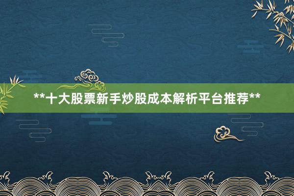 **十大股票新手炒股成本解析平台推荐**