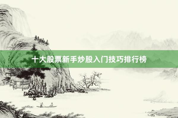 十大股票新手炒股入门技巧排行榜