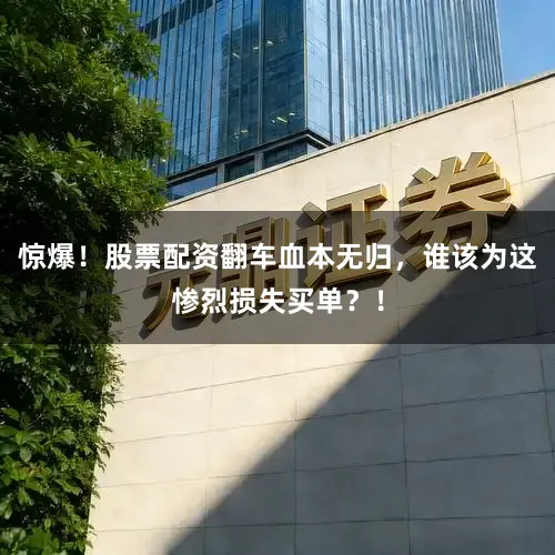惊爆！股票配资翻车血本无归，谁该为这惨烈损失买单？！