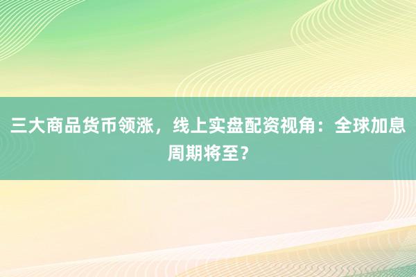 三大商品货币领涨，线上实盘配资视角：全球加息周期将至？