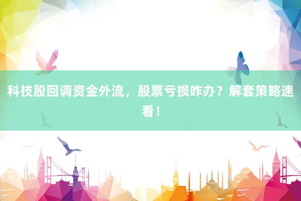 科技股回调资金外流，股票亏损咋办？解套策略速看！