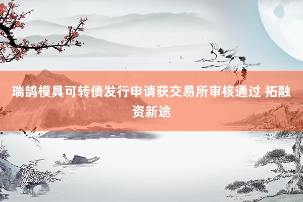 瑞鹄模具可转债发行申请获交易所审核通过 拓融资新途
