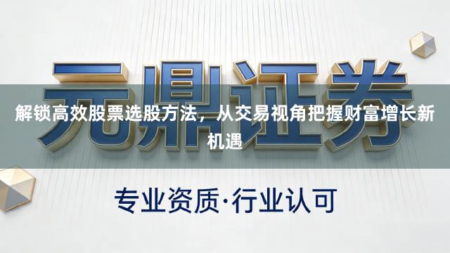 解锁高效股票选股方法，从交易视角把握财富增长新机遇